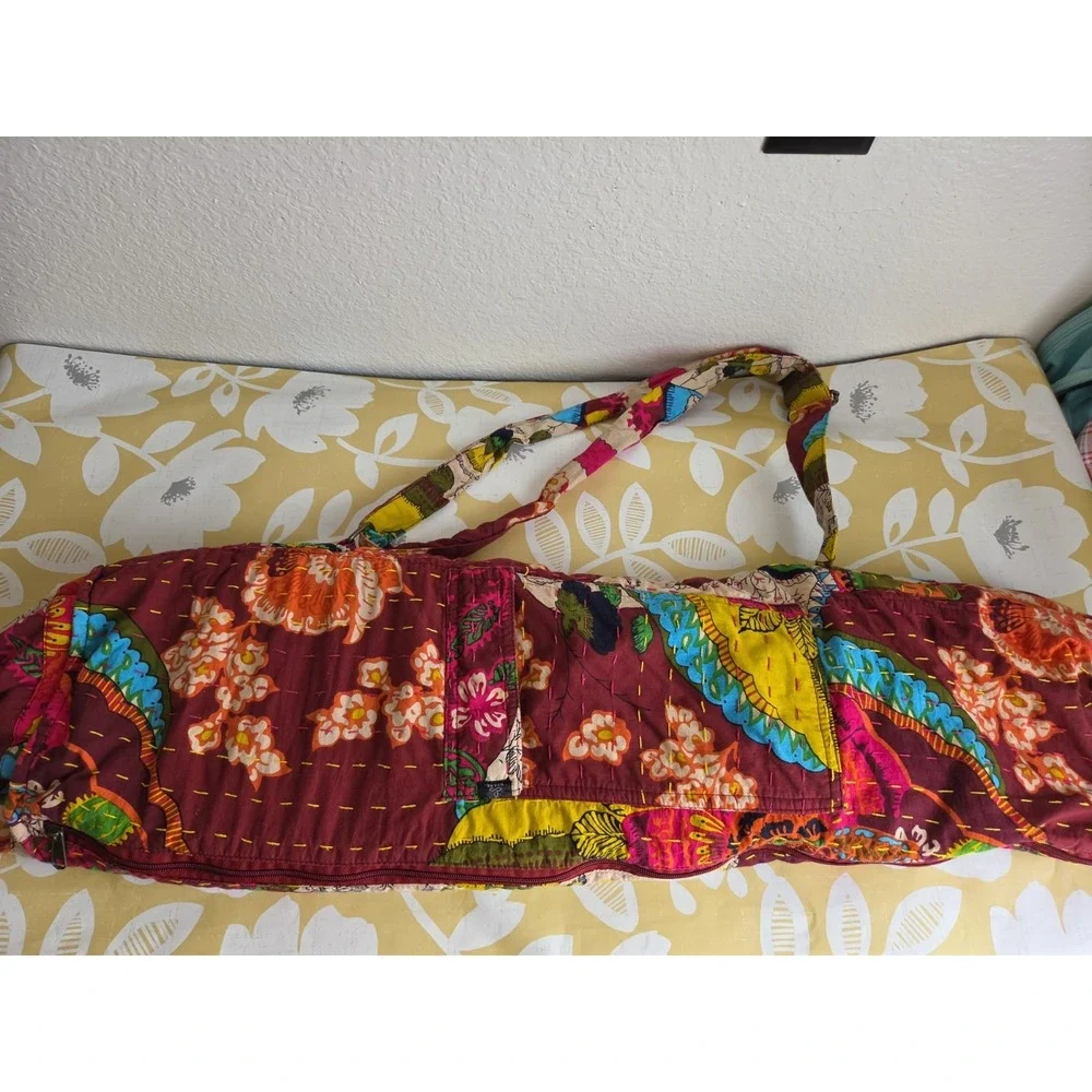 Breathe Yoga Mat Bag Colorful Patchwork Boho Gym Workout Gear